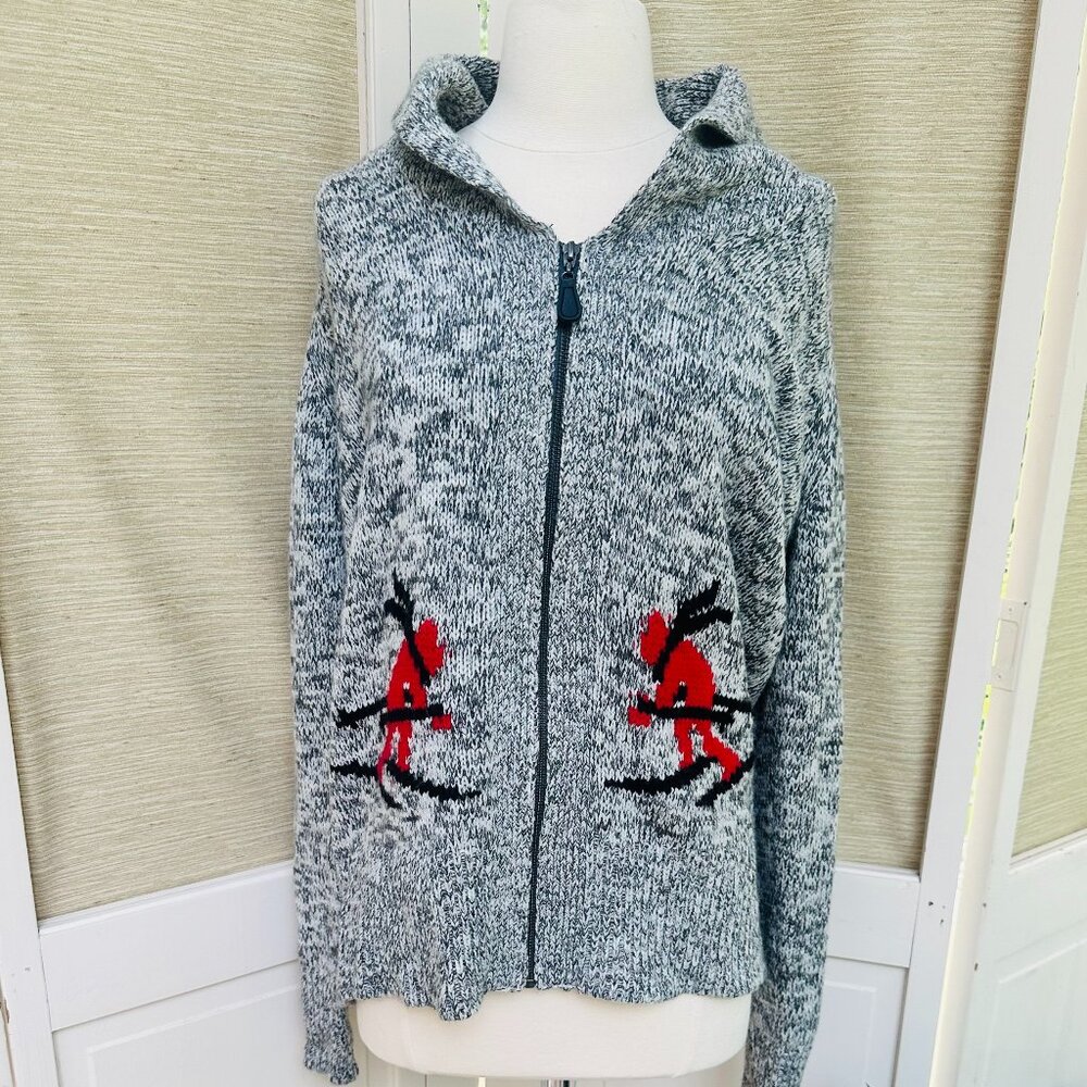 Vintage Cambridge Dry Goods Wool Ski Sweater Cardigan XL